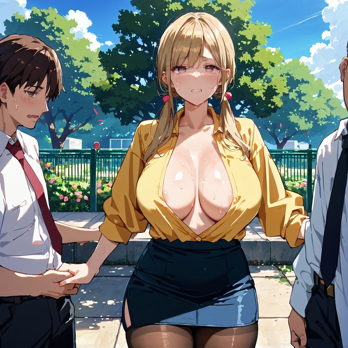 サンプル画像6:巨乳OLにヒミツのサービス残業してもらった件。〜野外H編〜 Vol.1(イセご無沙汰) [d_585263]