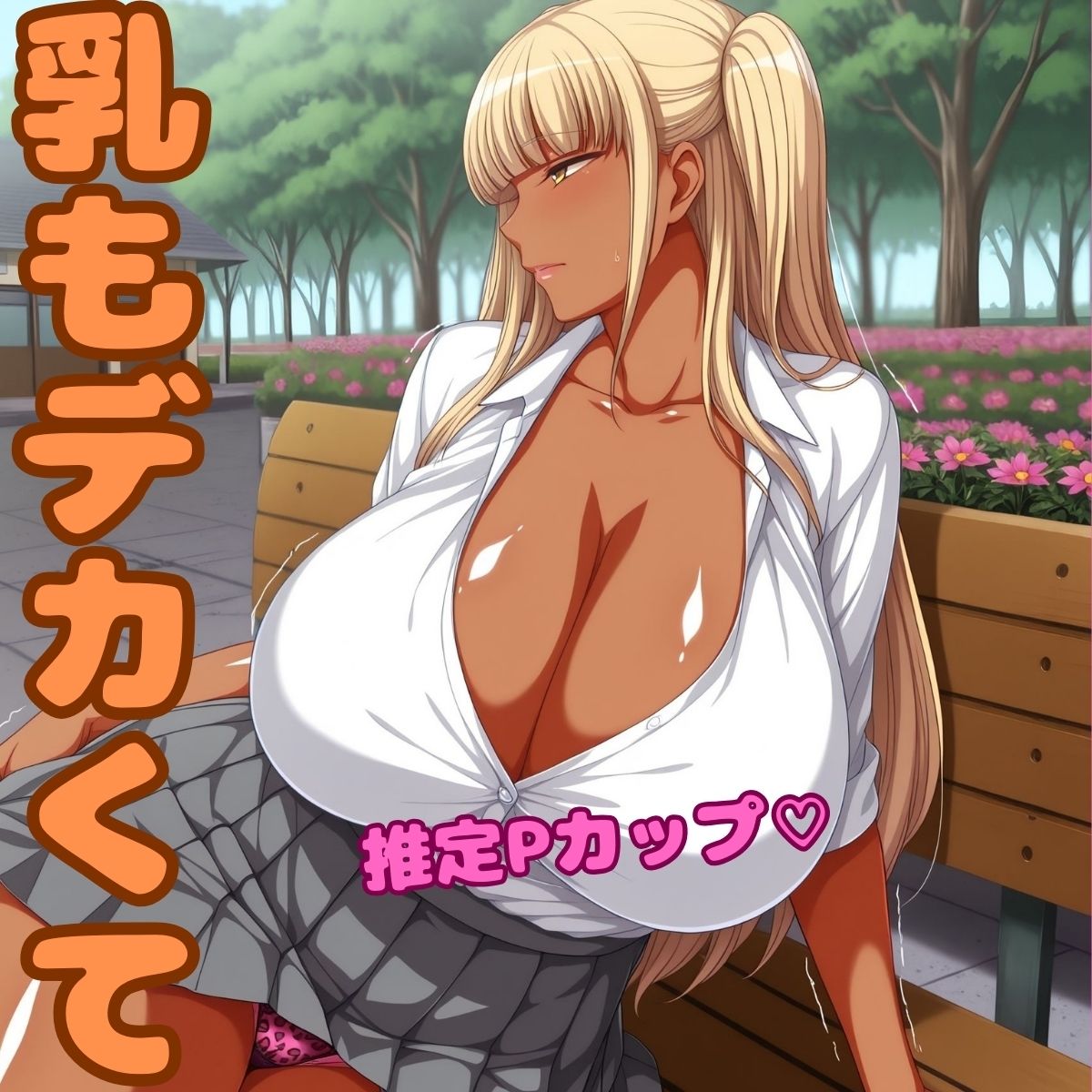 サンプル画像1:黒ギャルPカップ バスト120cm(TJネック) [d_585329]