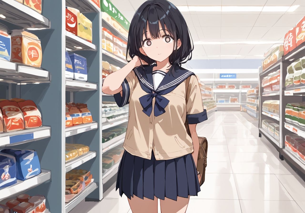 サンプル画像1:女子校生とコンビニSEX 〜無愛想バイト嬢が店長のデカチンに堕ちる、停電の夜〜(生ハメ帝国) [d_585395]