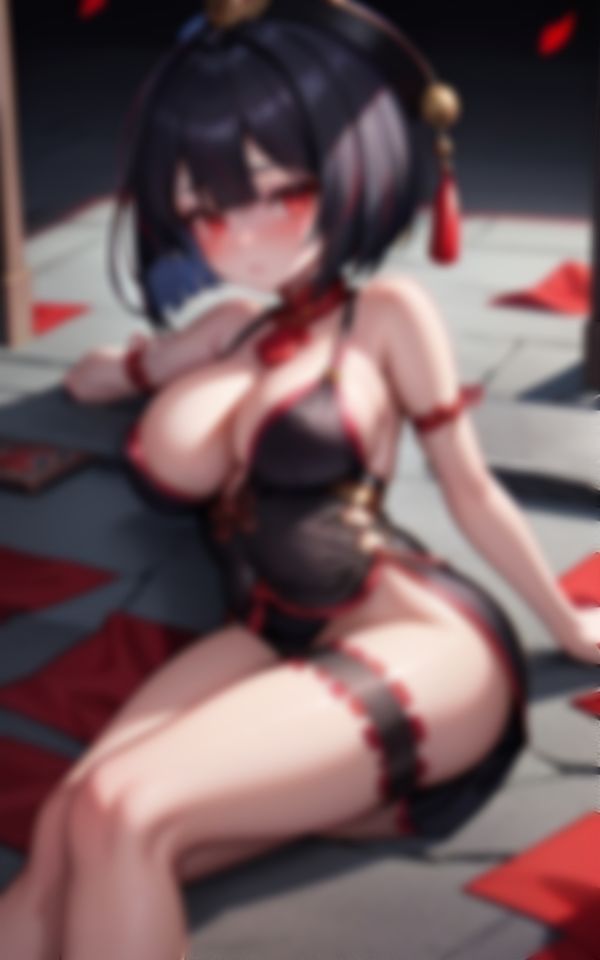 サンプル画像3:あまりにもエチエチでビッチなキョンシーコスプレ巨乳美女の色仕掛け(リアルAI製作会) [d_585402]