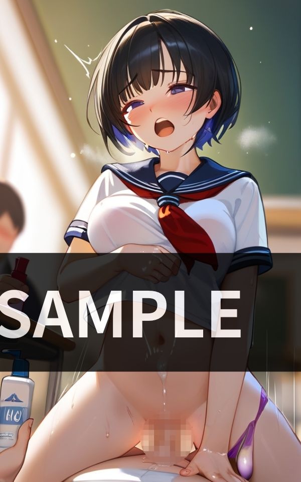 サンプル画像3:保健委員が 勘違いで避妊具の使い方を 実演してしまった！！ （男子生徒全員に）(渦夢舎) [d_585415]