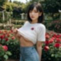 ローズガーデンでおっぱいを見せてくれるお姉さん（セリフなし  AI画像集）