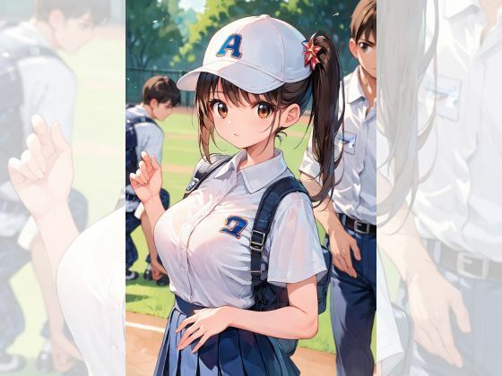 サンプル画像2:野球部のマネージャーと部室で雨宿りしていると濡れている体に興奮してしまうボク(AI隠れ変態ちゃん) [d_585531]