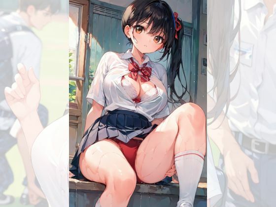 サンプル画像5:野球部のマネージャーと部室で雨宿りしていると濡れている体に興奮してしまうボク(AI隠れ変態ちゃん) [d_585531]