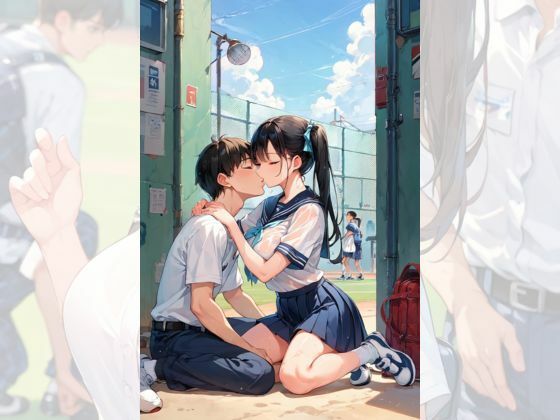 サンプル画像6:野球部のマネージャーと部室で雨宿りしていると濡れている体に興奮してしまうボク(AI隠れ変態ちゃん) [d_585531]