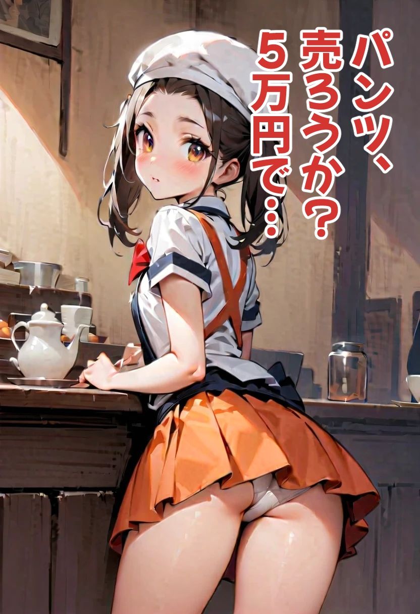 サンプル画像5:足刈がイク！  ウェイトレス・パンチラ編(コーンパン) [d_585607]