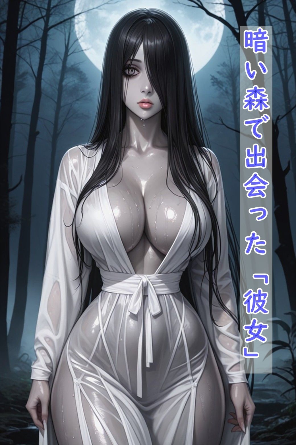 サンプル画像1:暗い森の女幽霊(MysteriousHouse) [d_585653]