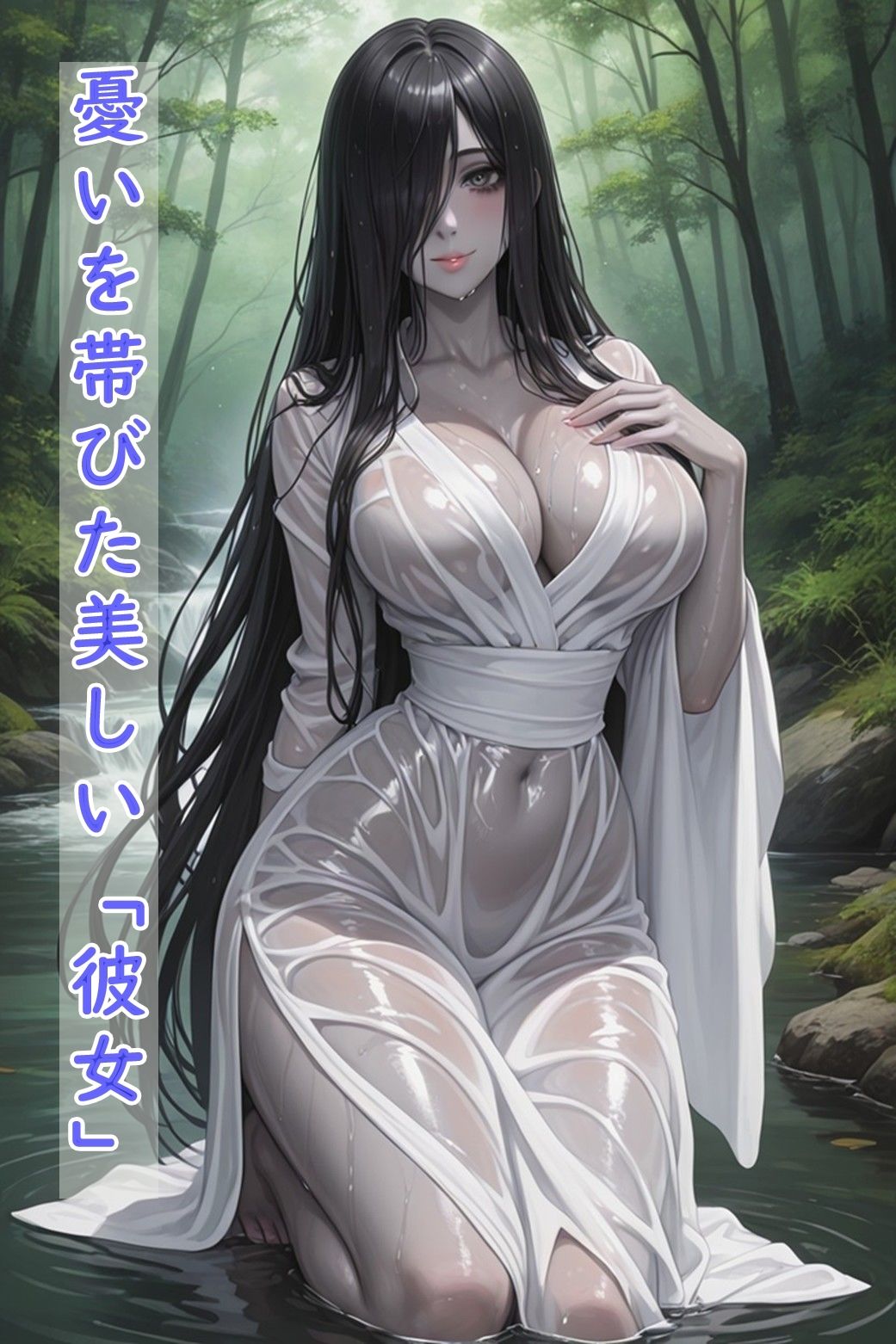 サンプル画像2:暗い森の女幽霊(MysteriousHouse) [d_585653]