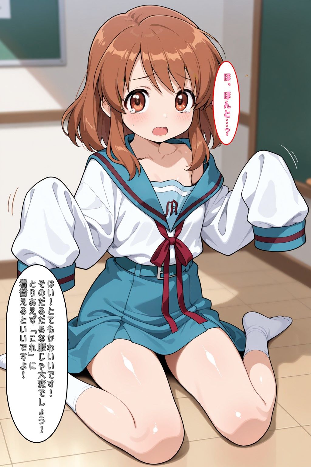 薬を飲んで、目が覚めたら…体が縮んでしまっていた、みくるちゃん 画像2