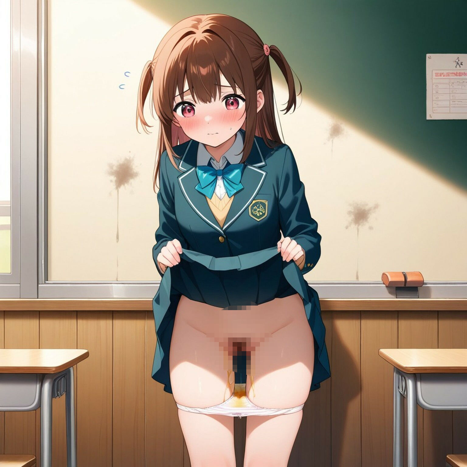 サンプル画像3:汚パンツ＆おもらし美少女【AIイラスト集】(ネコネコガール) [d_585746]