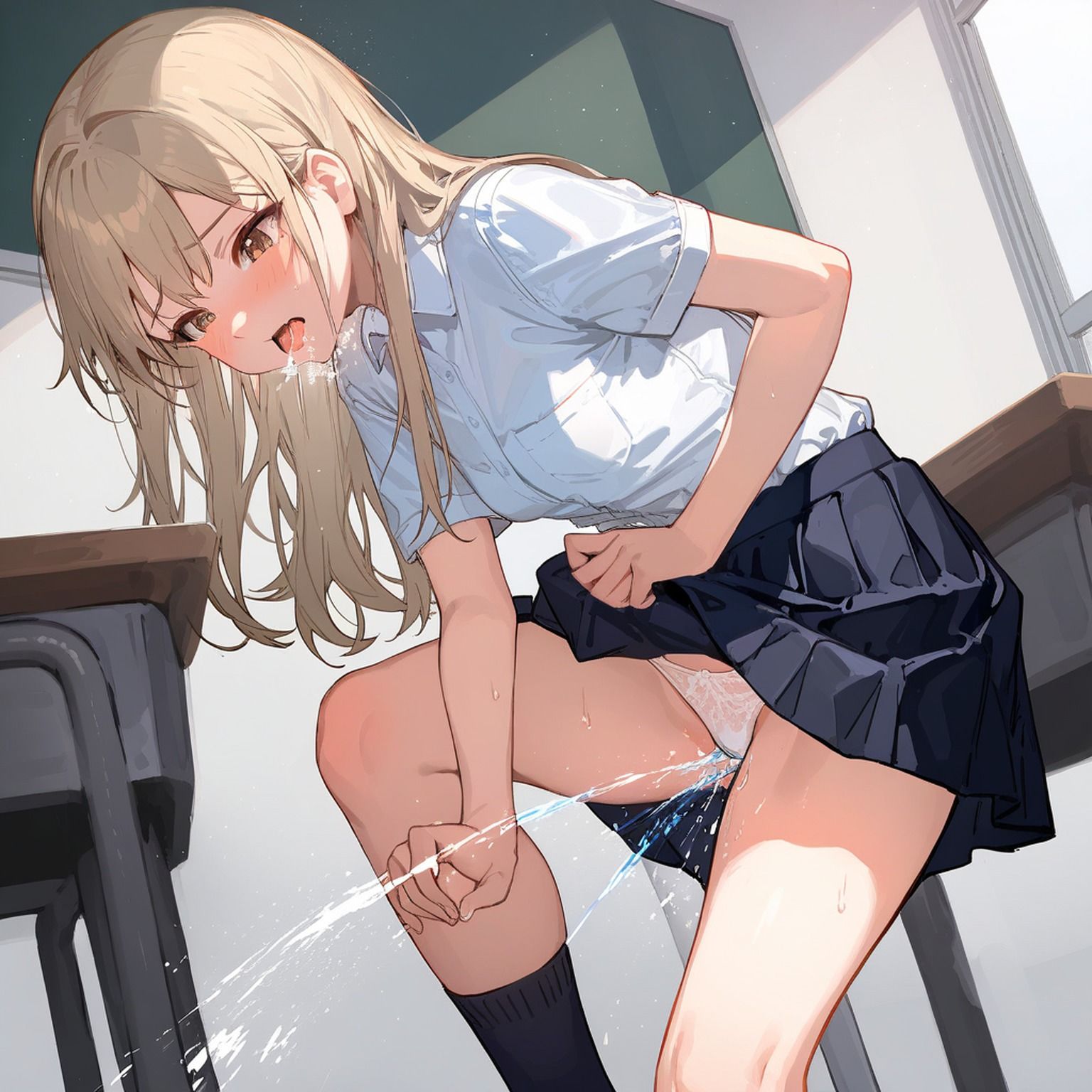 サンプル画像4:汚パンツ＆おもらし美少女【AIイラスト集】(ネコネコガール) [d_585746]