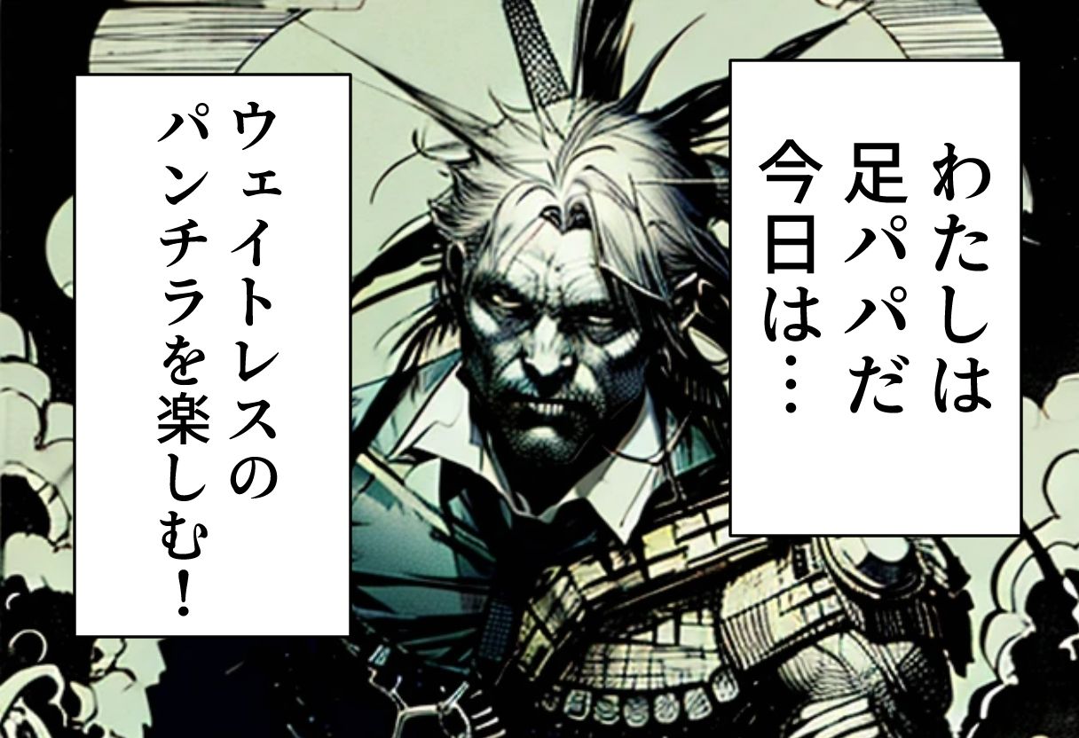 サンプル画像1:足パパがイク！  ウェイトレス・パンチラ編(コーンパン) [d_585762]