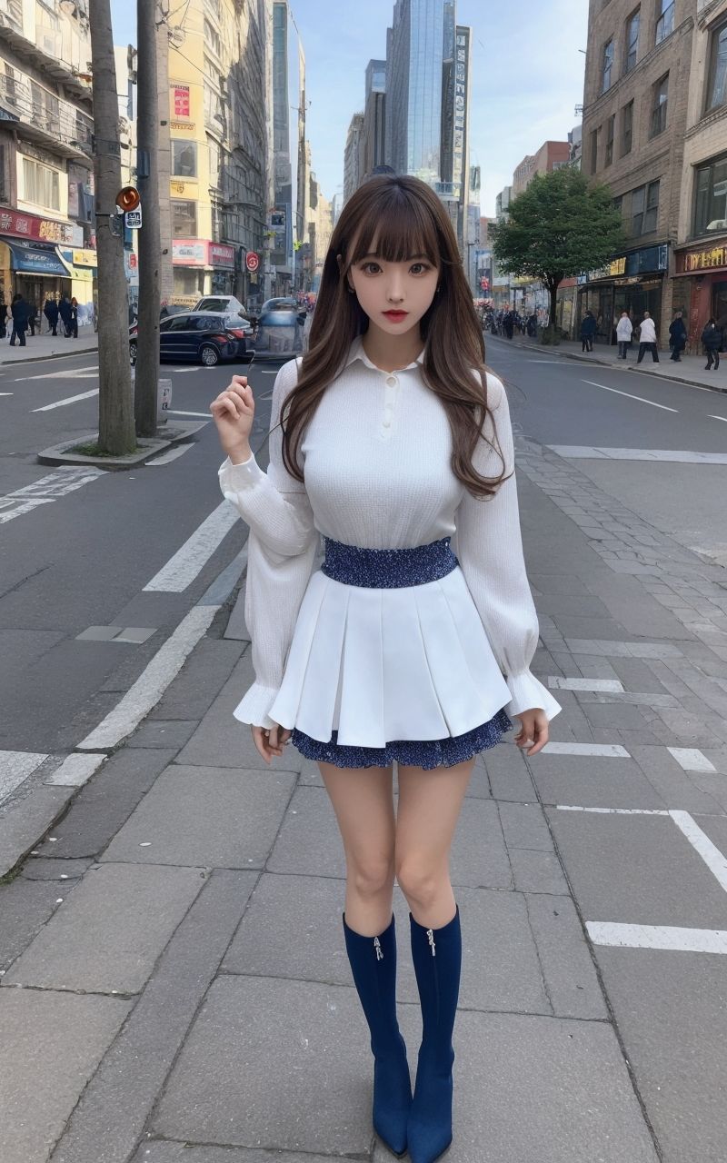 AI美女写真集┃通りを歩くミニスカ美女 画像10