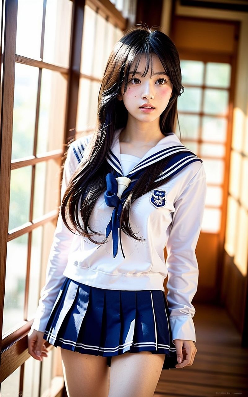 AI美女写真集┃廊下を歩く美女 | Baked Strontium
