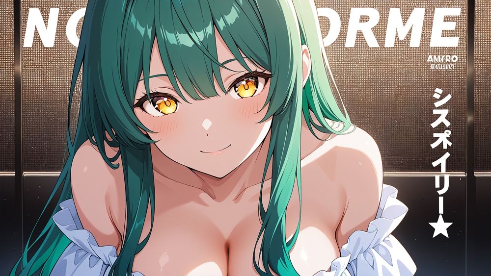 サンプル画像3:爆乳ホワイトヘアグラドルと緑髪美女が個撮で淫らに孕ませSEX【4K】(御一堂) [d_585878]