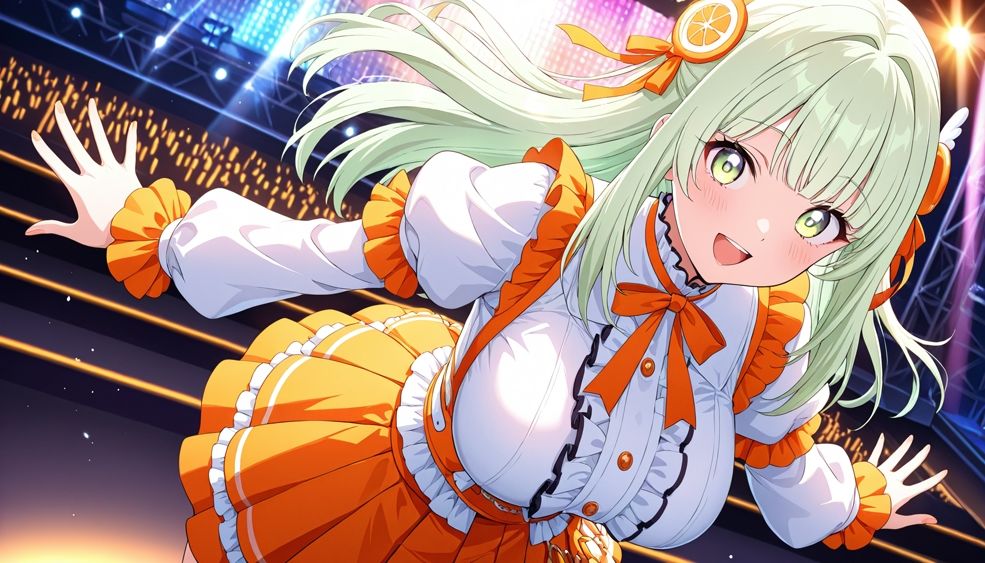 サンプル画像2:爆乳ツインカラーアイドルが中出し絶頂！マネージャーと禁断レッスン【4K】(御一堂) [d_585920]