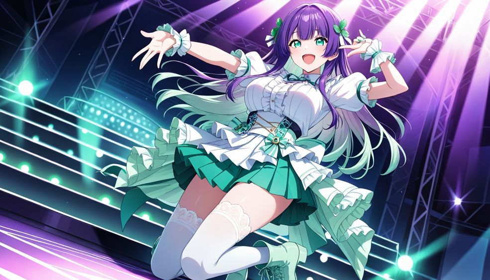 サンプル画像3:爆乳ツインカラーアイドルが中出し絶頂！マネージャーと禁断レッスン【4K】(御一堂) [d_585920]