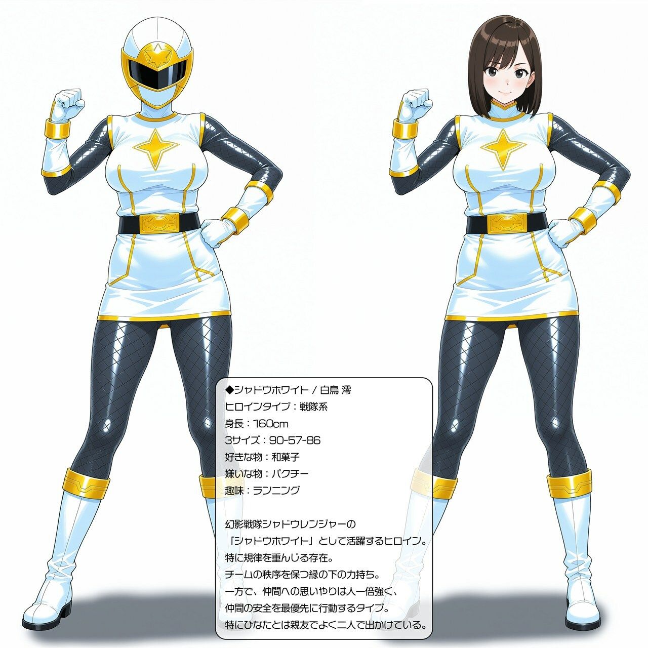 サンプル画像6:幻影戦隊シャドウレンジャー 〜シャドウホワイト編〜(AI魔法少女) [d_585943]