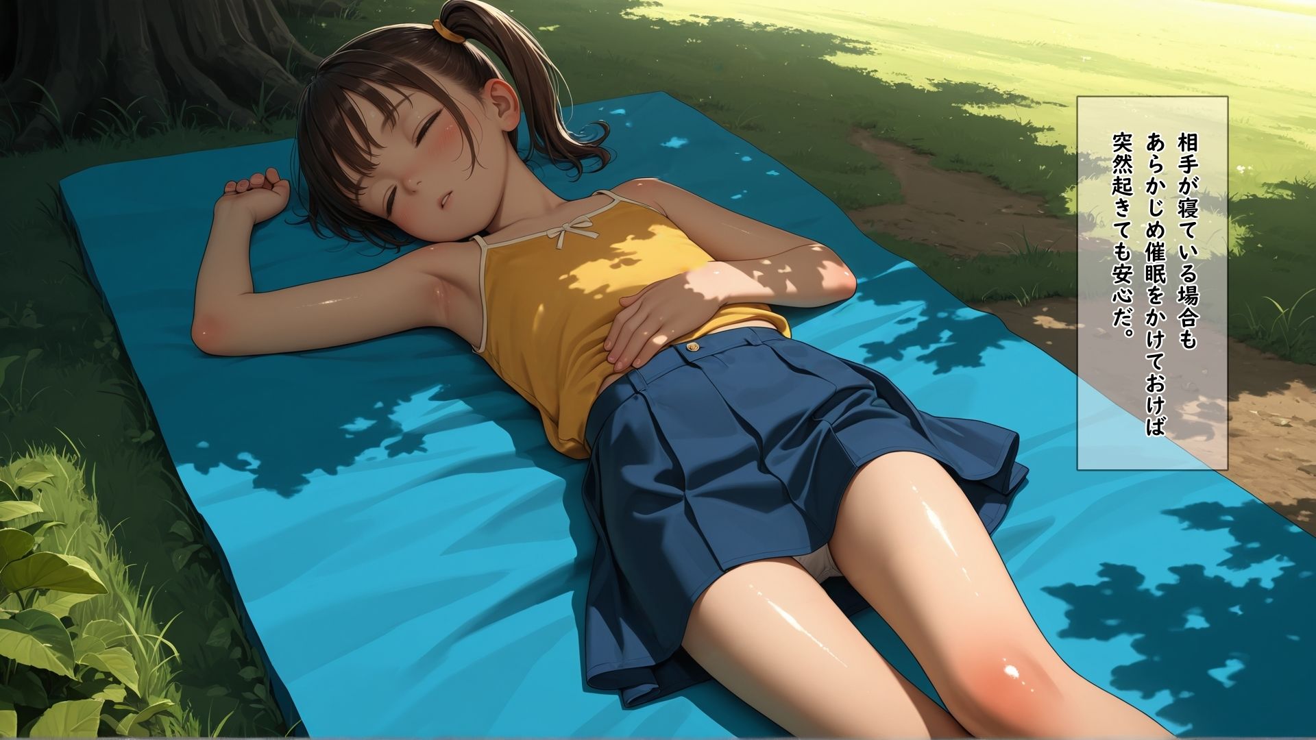 サンプル画像5:知らないオジに催●でパンツを脱がされ可愛いすじまんに電マを当てられ続けて何回イってもやめてもらえない女の子(ありゅ研究所) [d_585985]