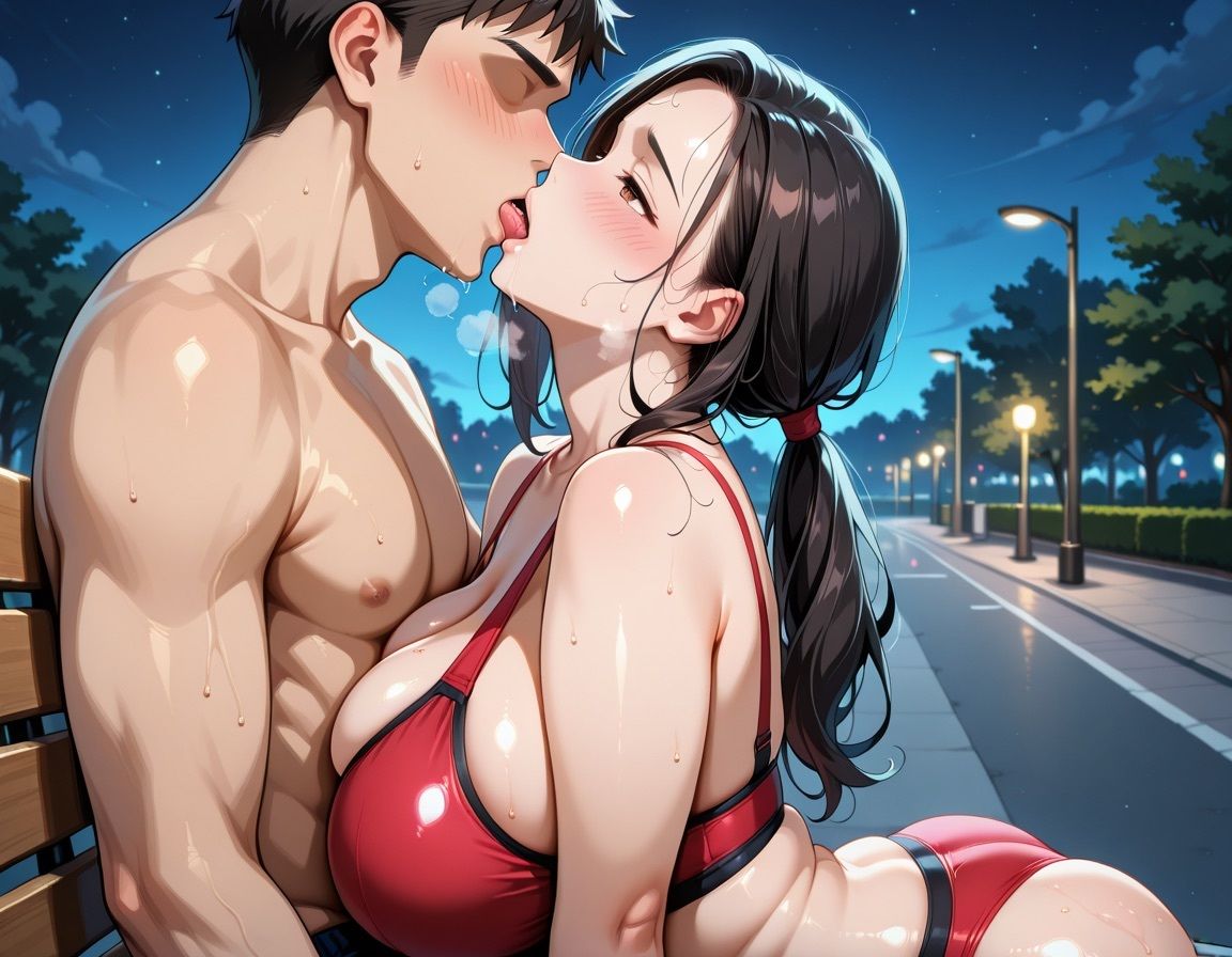 近所の爆乳妻と野外生ハメセックス 画像3