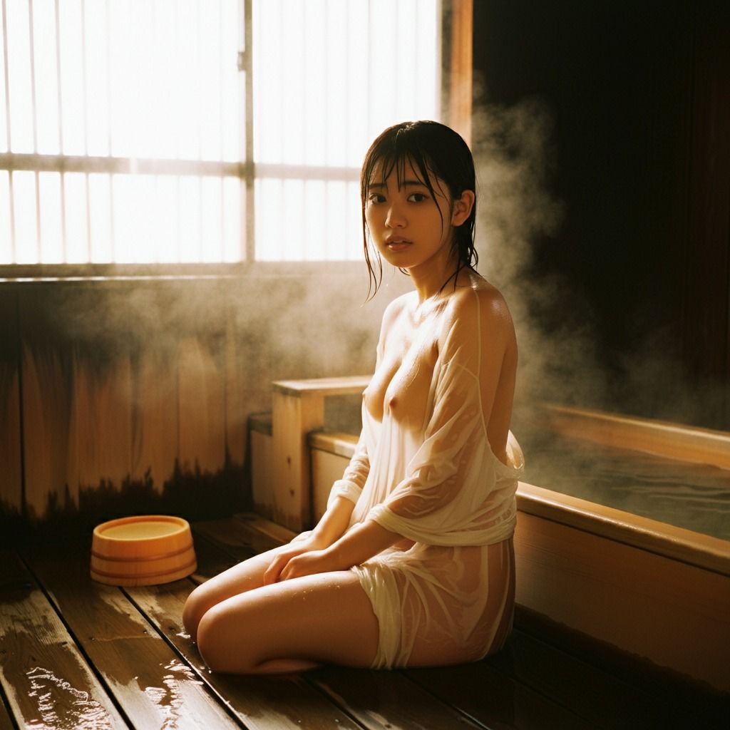 サンプル画像5:【120枚】〜湯けむり温泉旅〜  紺染 町子【大ボリューム！】(町子ハウス) [d_586444]