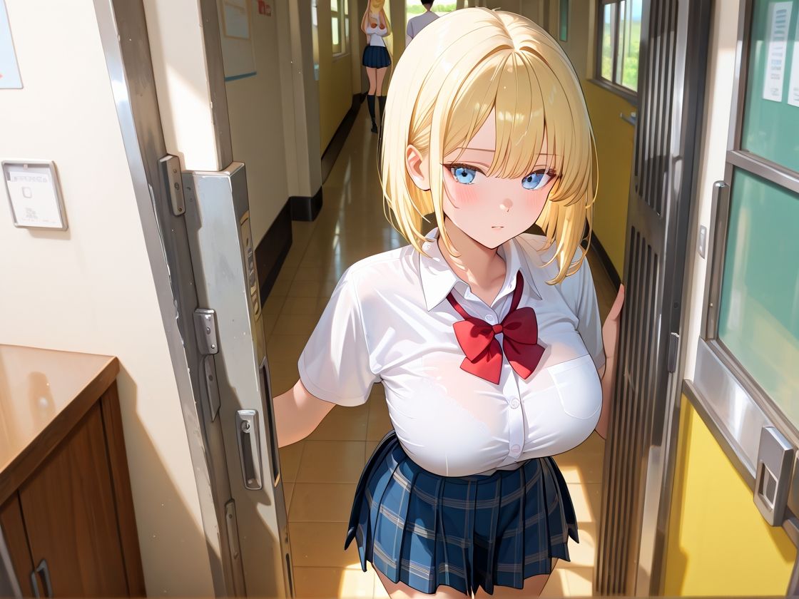 サンプル画像1:性処理当番 女子校生ハーレム編 当番は二人で男子の性処理に対応し、満足度が上がる工夫をしてください(おたまんじゅう) [d_586448]