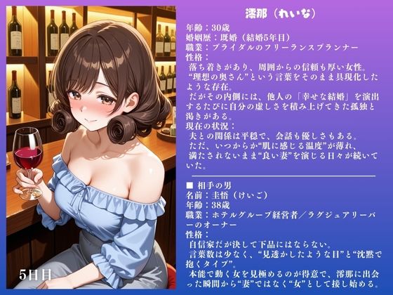 サンプル画像1:旦那に内緒で。人妻快楽NTR 〜澪那（30） 3ヶ月間SEX記録〜(IYASHI) [d_586459]