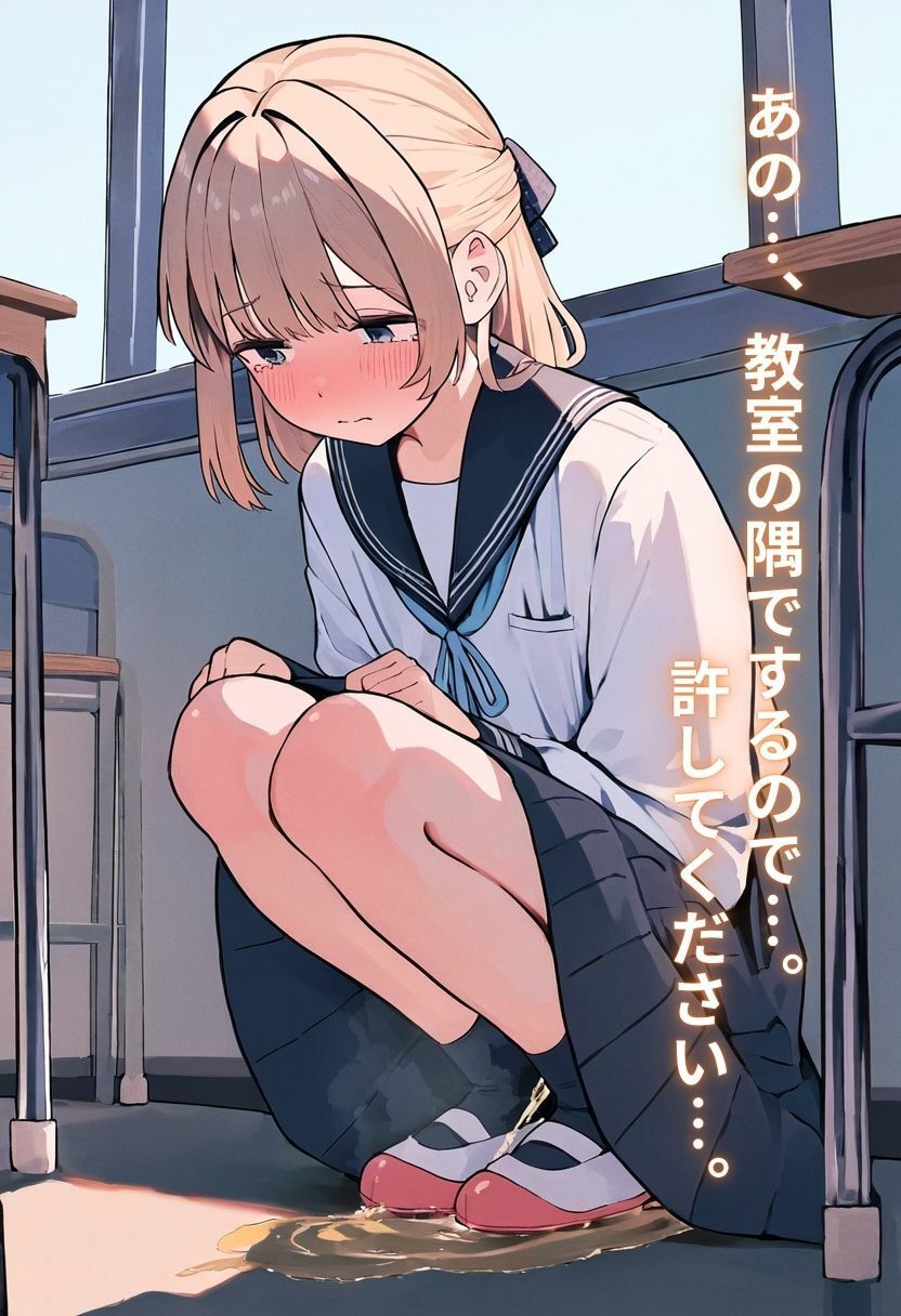 サンプル画像5:羞恥の美少女お漏らしデート！〜幼馴染、クラスメイト、アイドル、警察官にいっぱいお漏らしさせてみた〜(えっちら製作) [d_586531]