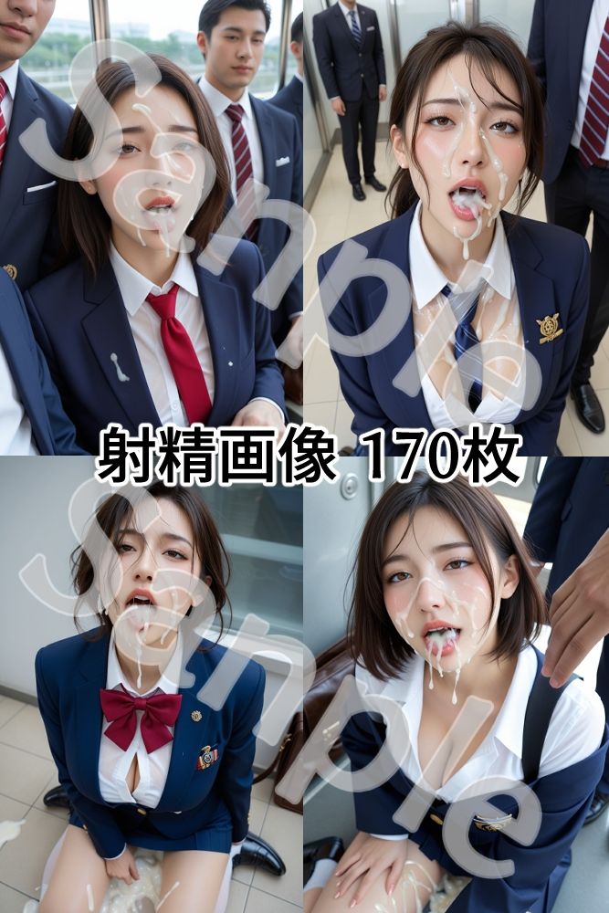 サンプル画像4:JK ブレザー女子校生  精子まみれの日常 《通学電車 編》vol.2(Oedipus) [d_586544]