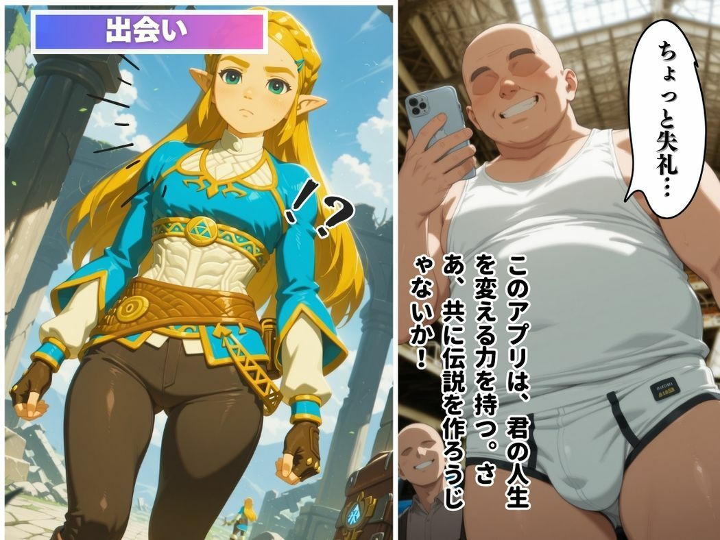 サンプル画像5:催●支配 ゼ●ダ姫〜おじさんの子を妊娠〜ブレス オブ ● ワイルド(三日坊主出版) [d_586564]