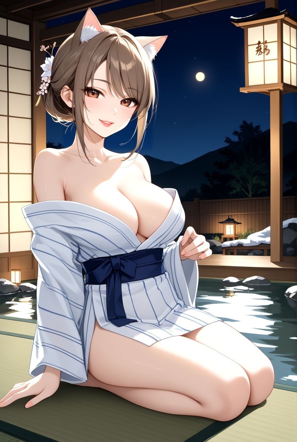 サンプル画像1:猫耳旅館へようこそ――癒しと秘密のひととき(けものクラブ) [d_586575]