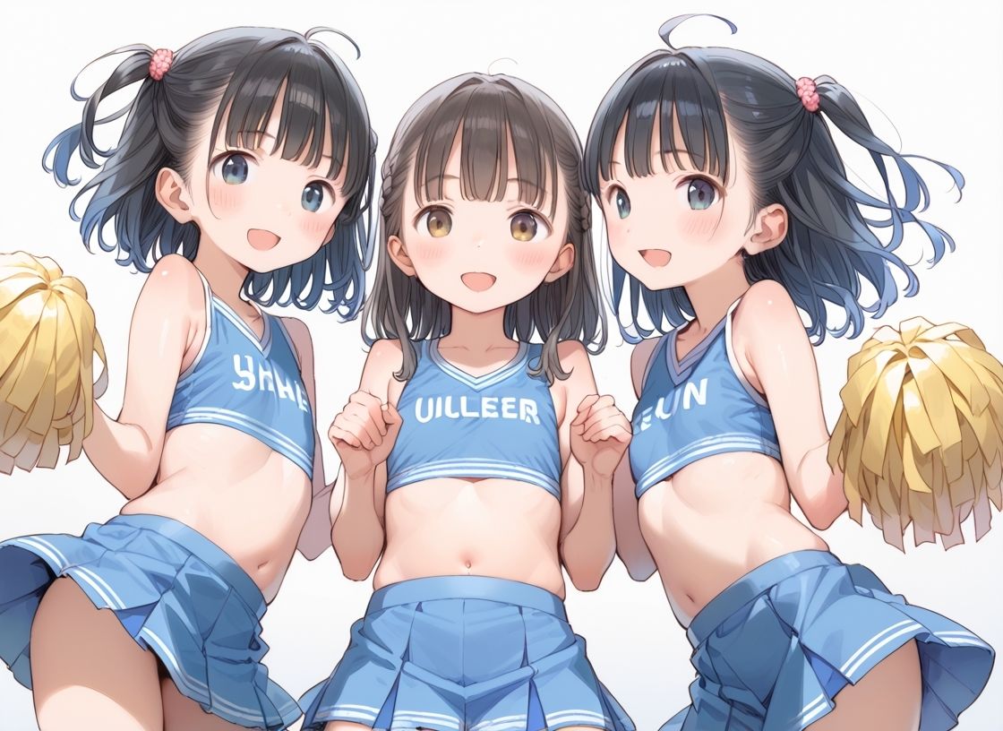 つるぺたチアにハーレム種付け画像no.4
