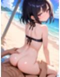 ジト目の微乳美少女とビーチで！4
