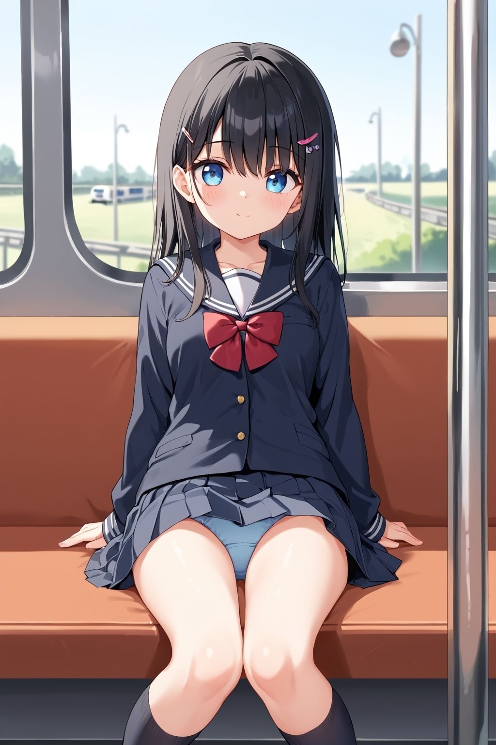 電車で対面のJKがおパンティーをみせてくる【500枚】 画像9