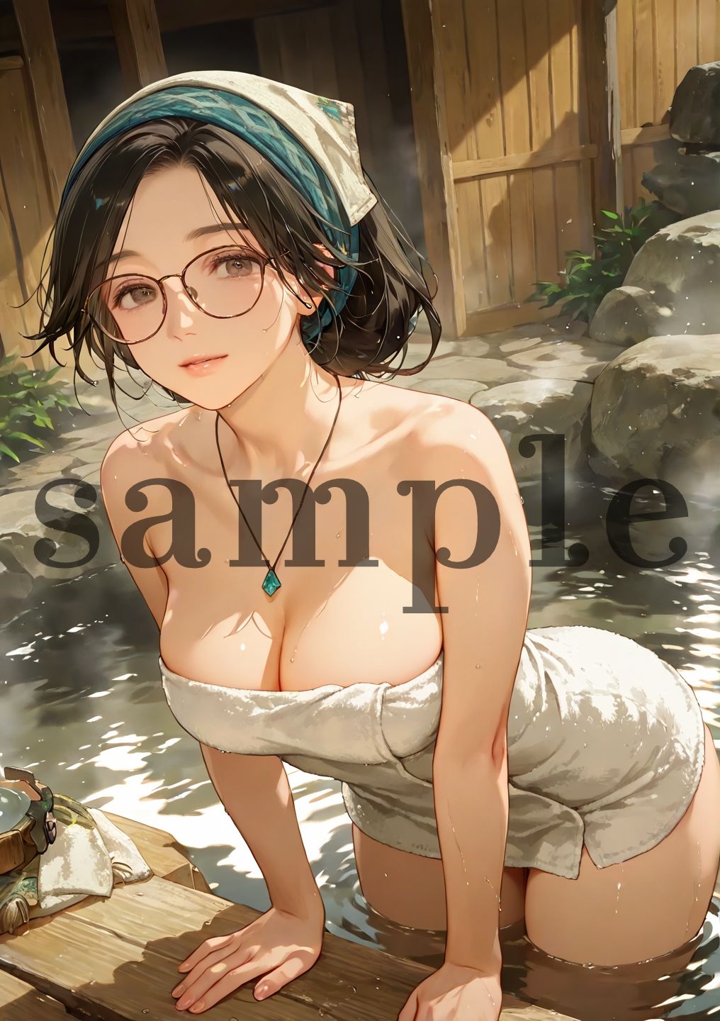 アルマさんと温泉からの濃密えっち 画像1