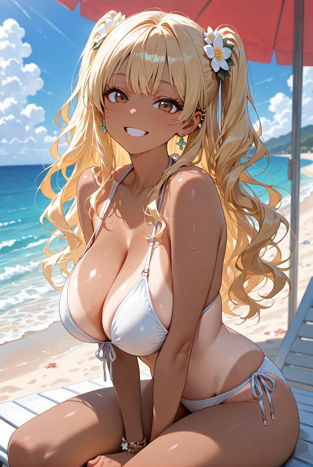 サンプル画像1:えちえちギャルと南国リゾートで公然中出しセックス(欲望の花園) [d_587082]