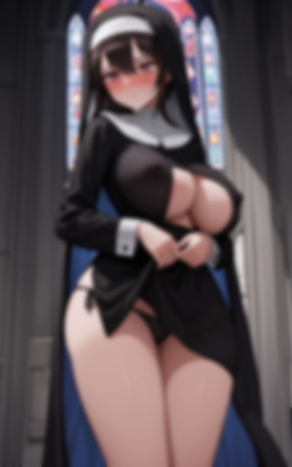 サンプル画像2:魅惑の身体で誘惑してくる人妻巨乳修道女のエロティックな色仕掛け(AIファンタスティック) [d_587392]