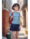 路地裏下校少女