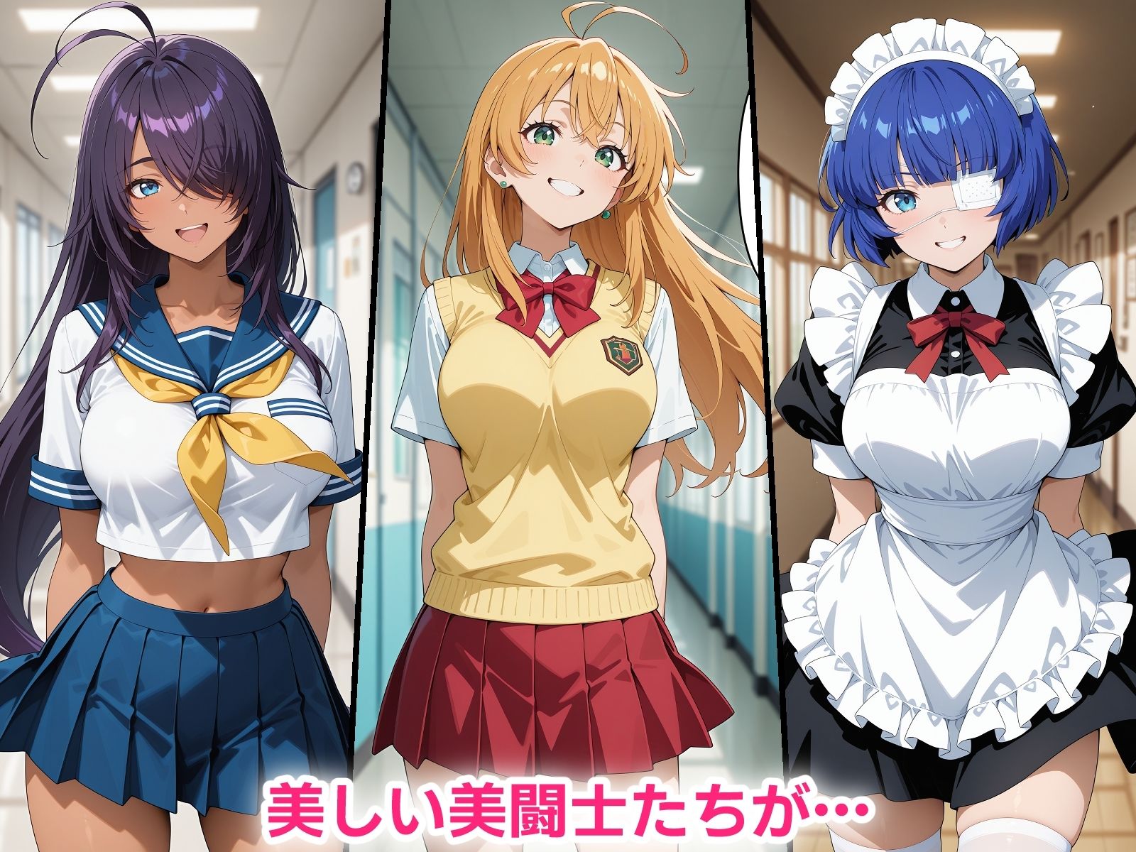 サンプル画像1:催●おじさんに寝取られる美闘士たち〜全員メス堕ち・孕ませ〜(TOSHIKIX) [d_587555]