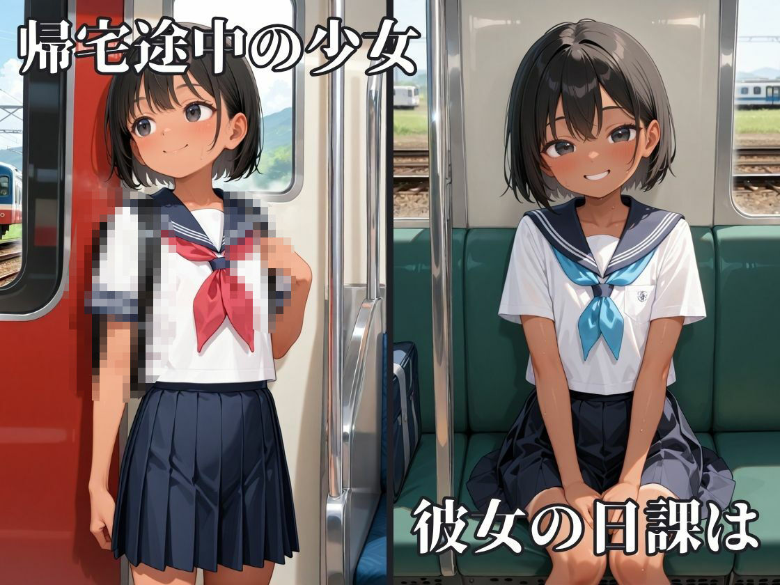 【高画質500枚】レ〇プ専用車両に乗車した妹2