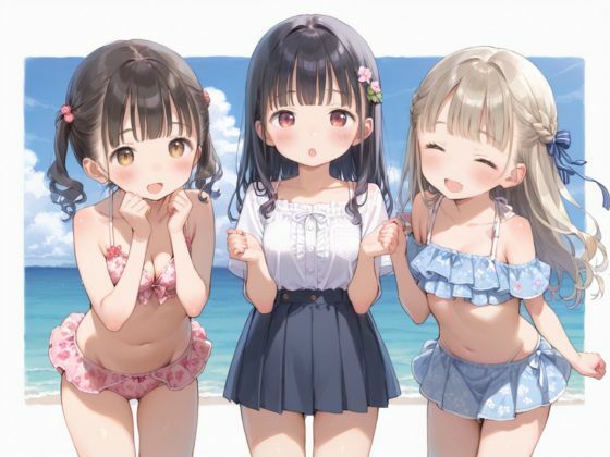 夏のビーチですじまんロリ少女たちをおなほ化計画!1