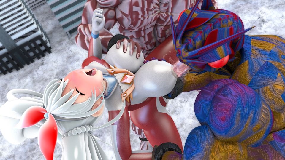 サンプル画像3:光の女神メロディナVSデュアル星人＆ギャブル星人(四次元少女ネオス) [d_587724]