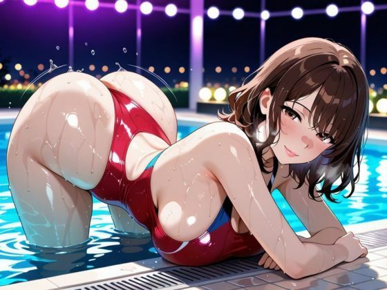 【エロ漫画】びちゃびちゃ人妻ジムpremium 〜汗と蜜で理性を流す――愛液に溺れた競泳水着〜【500枚】6