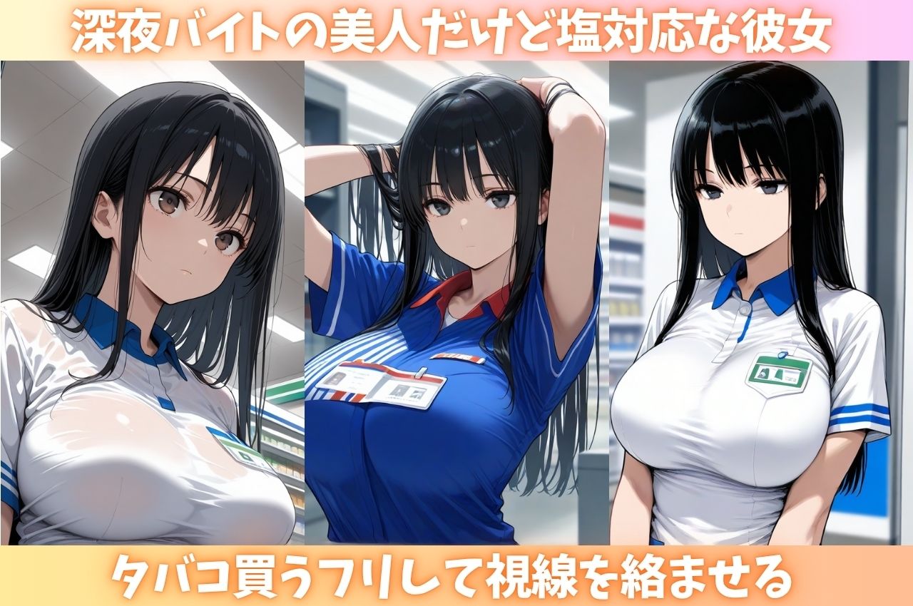 サンプル画像1:塩対応なコンビニ店員を5秒で即堕ちさせた話(AIはむはむアニメ) [d_587948]