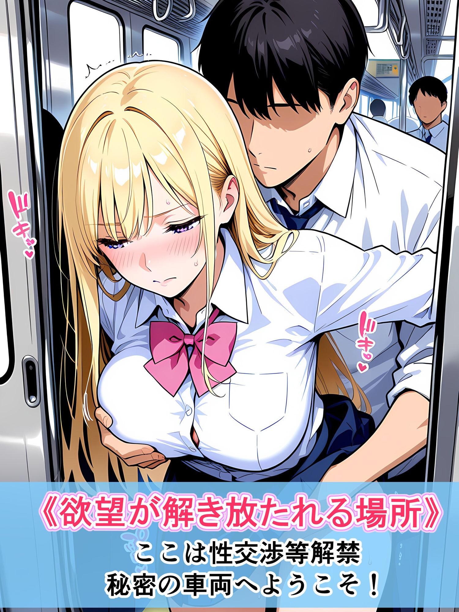 【エロ漫画】電車の中で...2