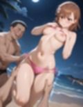 キモデブ男たちに犯●れたビキニ少女