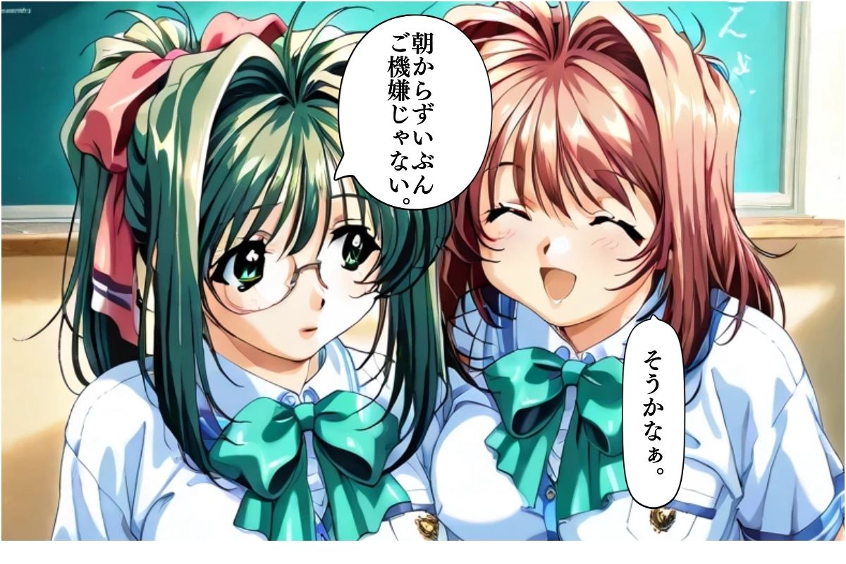 サンプル画像2:AIイラストCG集85 LOVERSー恋に〇ちたら 河〇理恵 初体験編（セリフ＆擬音付き）(ドンガラAI美少女イラスト支部) [d_588005]