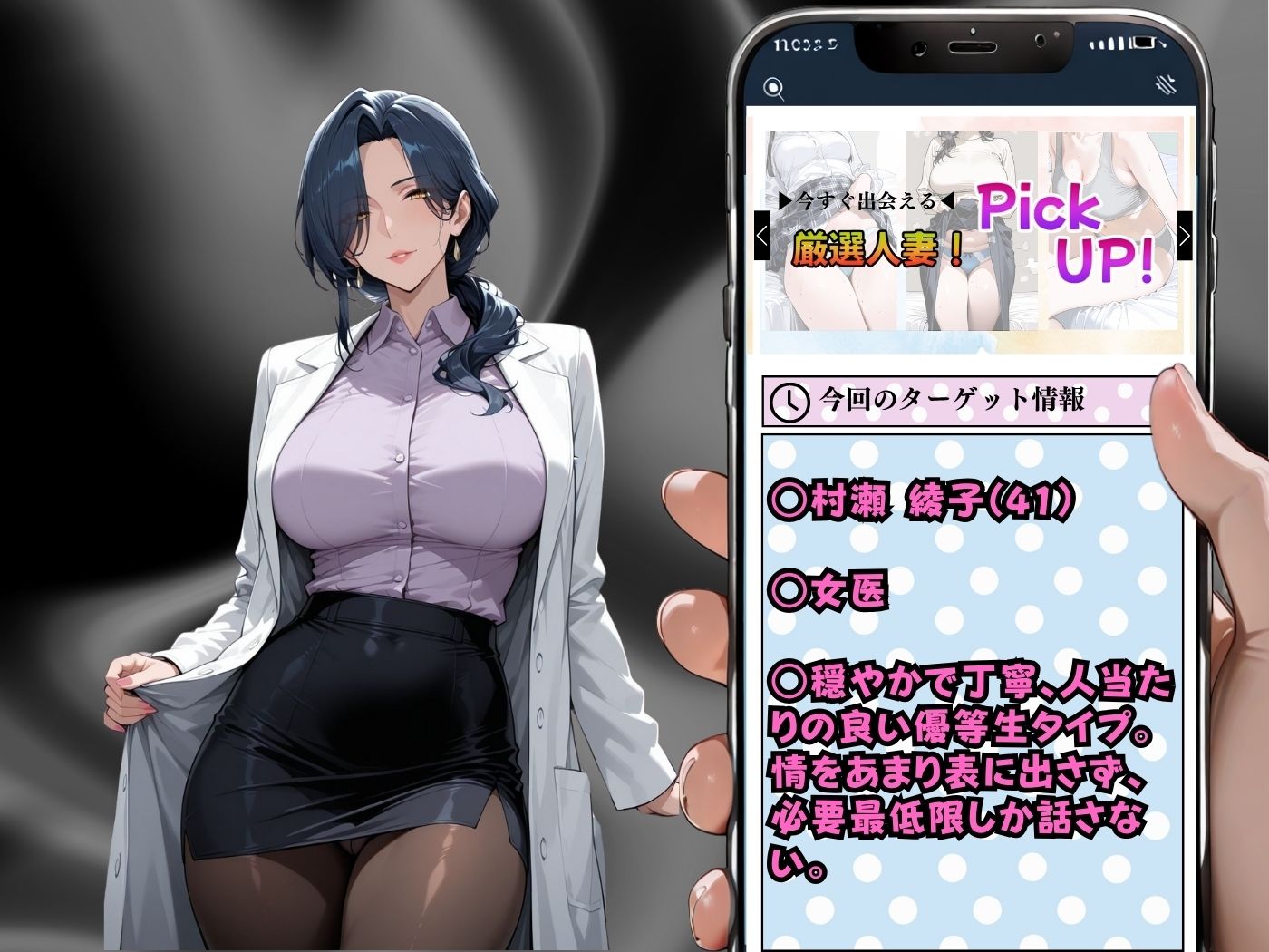 サンプル画像2:肉感人妻種付け〜見下す女医を肉棒わからせ 妊娠確定連続プレス〜(ワーテルLab) [d_588012]