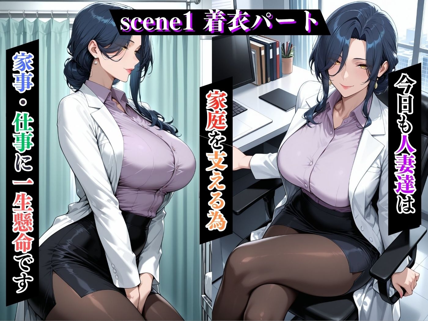 サンプル画像4:肉感人妻種付け〜見下す女医を肉棒わからせ 妊娠確定連続プレス〜(ワーテルLab) [d_588012]