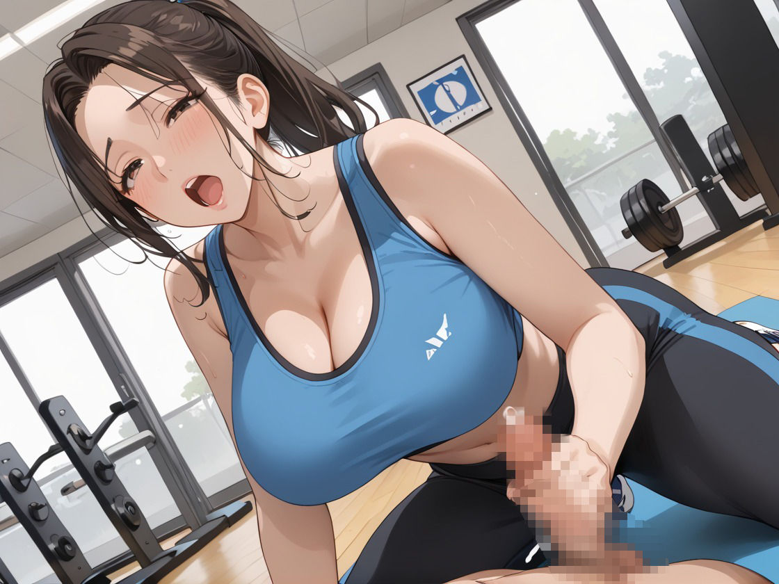 サンプル画像6:トレーニングにきた人妻と汗だく本気セックス(あーるえむえふ) [d_588053]